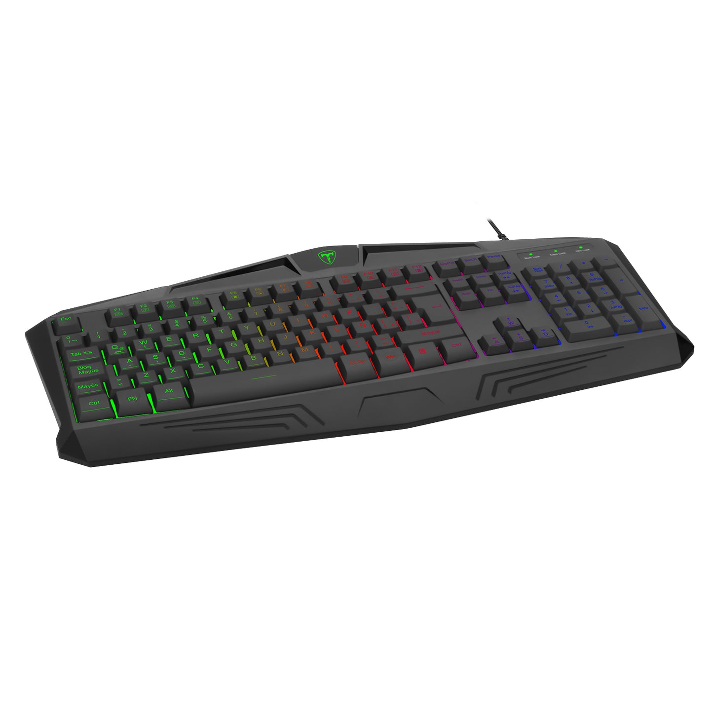 TECLADO T-DAGGER TANKER RAINBOW MEMBRANA T-TGK106