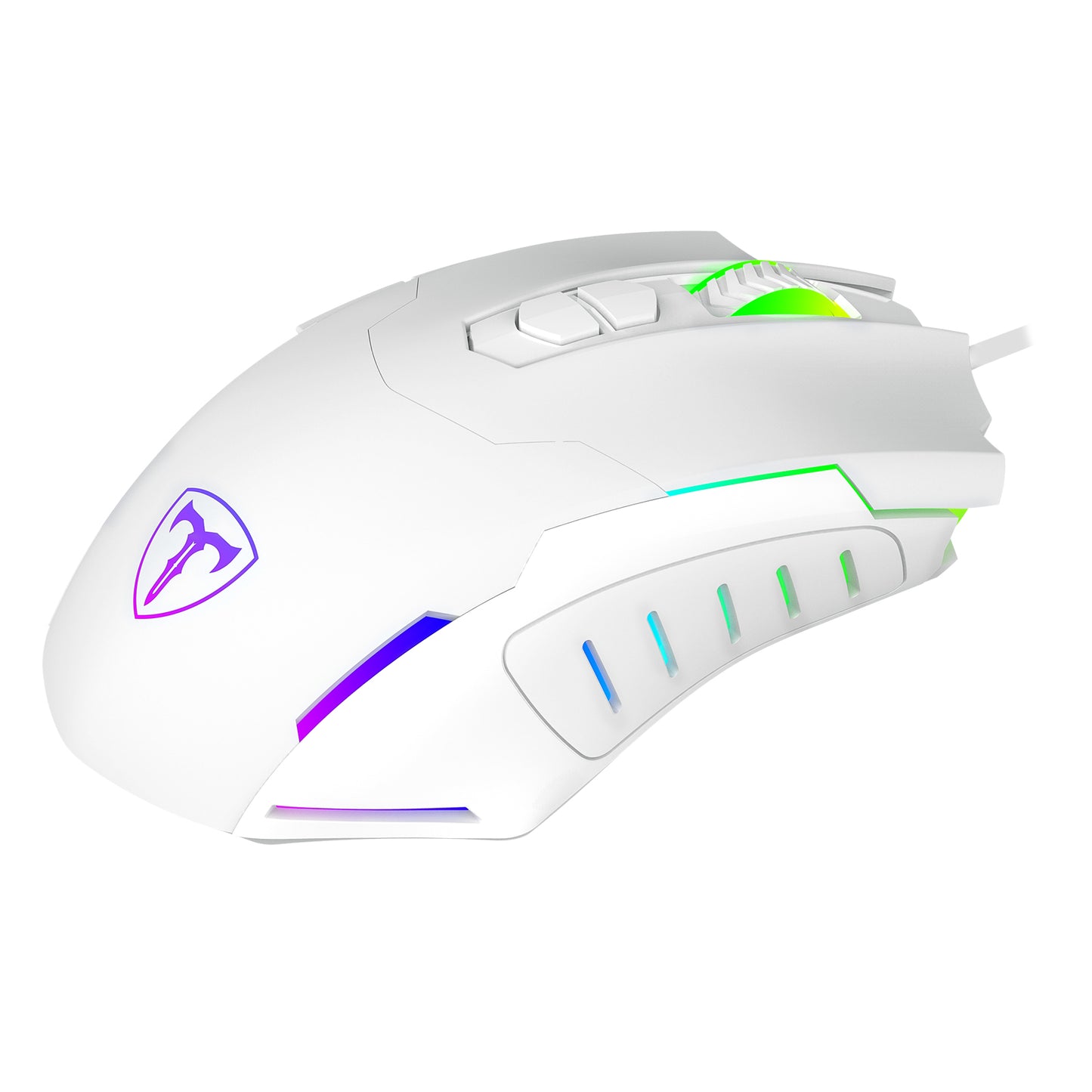 MOUSE T-DAGGER BRIGADIER WHITE ALAMBRICO RGB 7200 DPI T-TGM206W