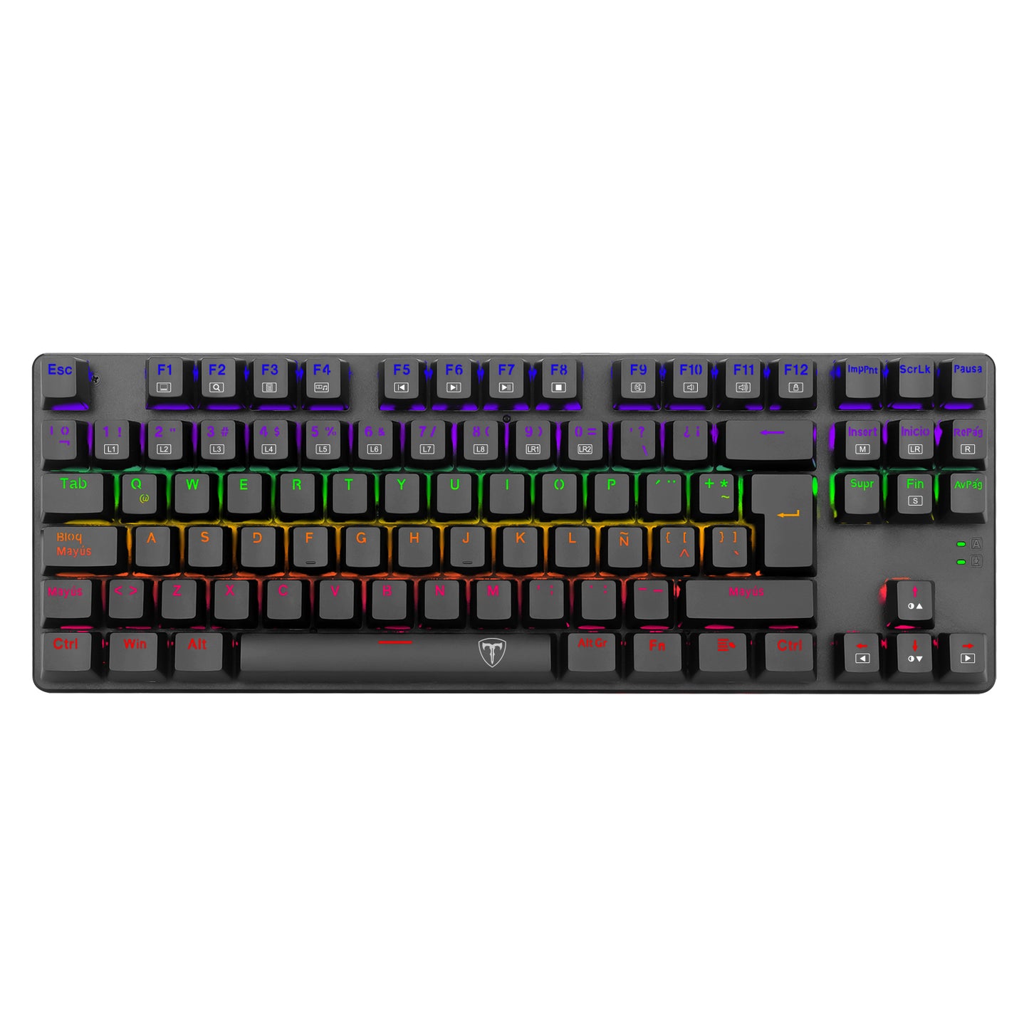TECLADO MECANICO T-DAGGER BORA RAINBOW SWITCH AZUL T-TGK313-BS