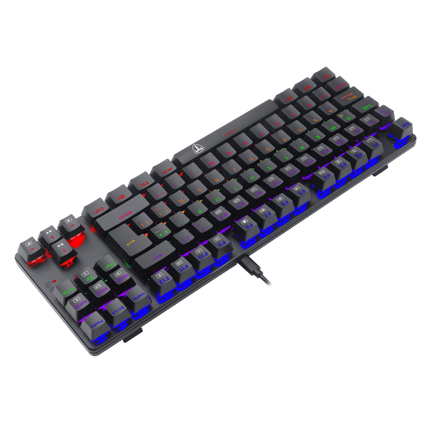 TECLADO MECANICO T-DAGGER BORA RAINBOW SWITCH AZUL T-TGK313-BS