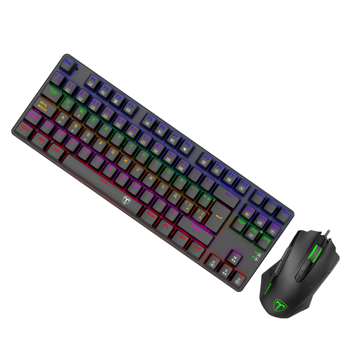 COMBO TECLADO Y MOUSE REDRAGON K552RGB-BA RGB MECANICO SWITCH AZUL K552WRGB-BA-SP