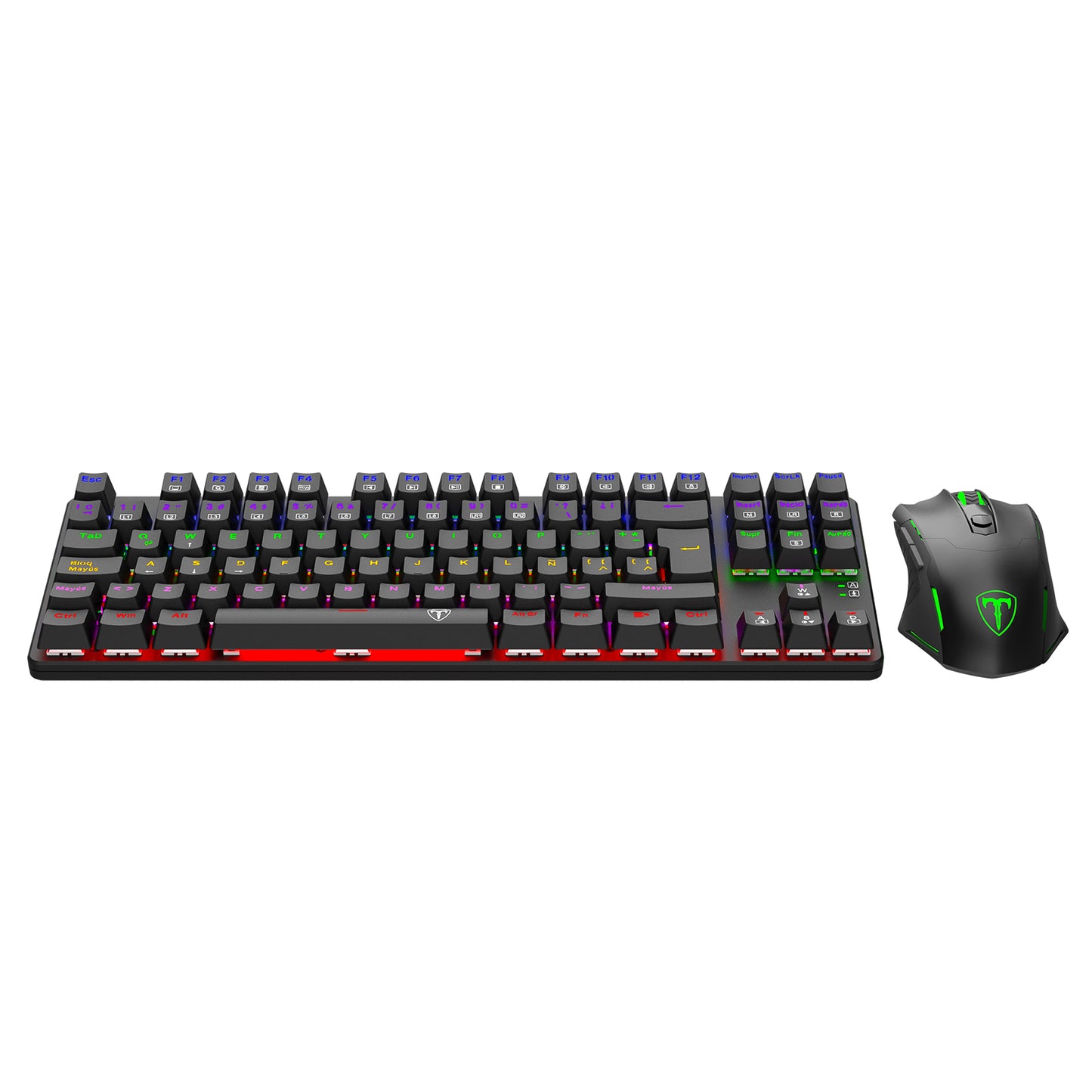 COMBO TECLADO Y MOUSE REDRAGON K552RGB-BA RGB MECANICO SWITCH AZUL K552WRGB-BA-SP