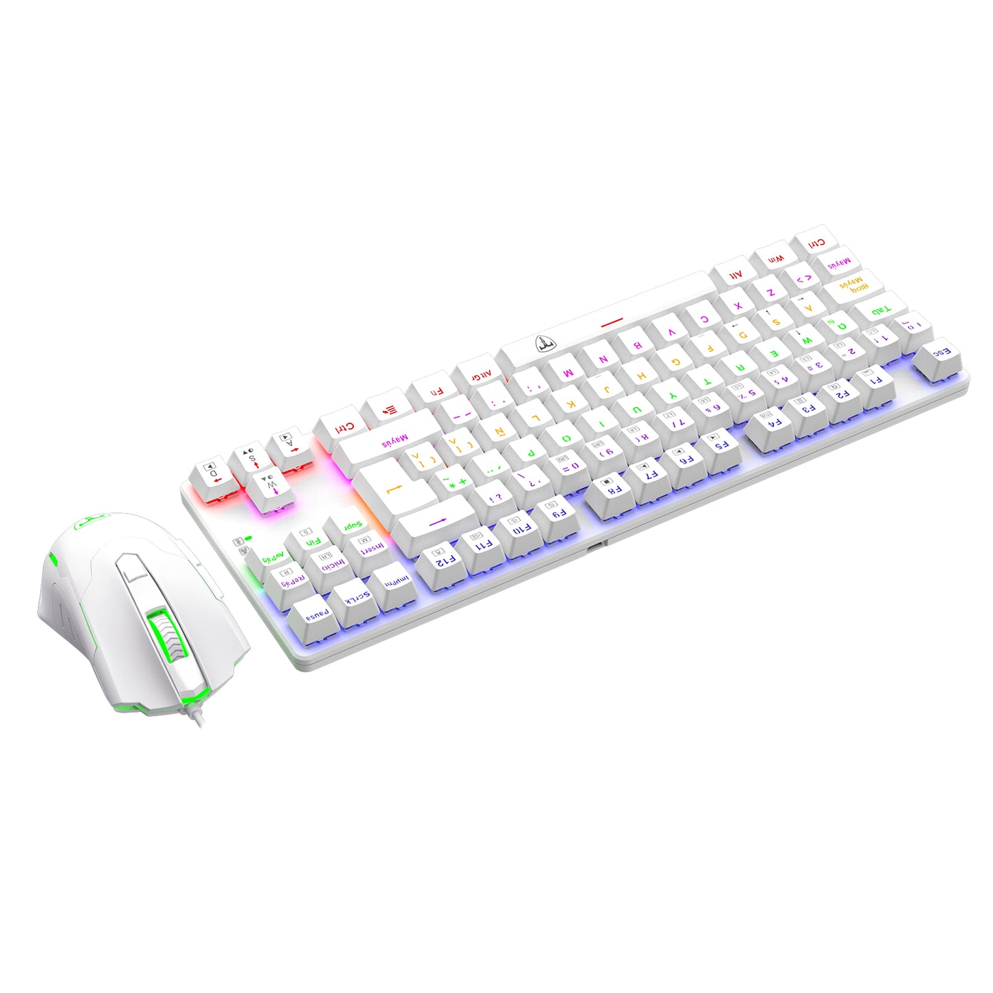 COMBO TECLADO Y MOUSE T-DAGGER ADVANCE FORCE WHITE T-TGS005