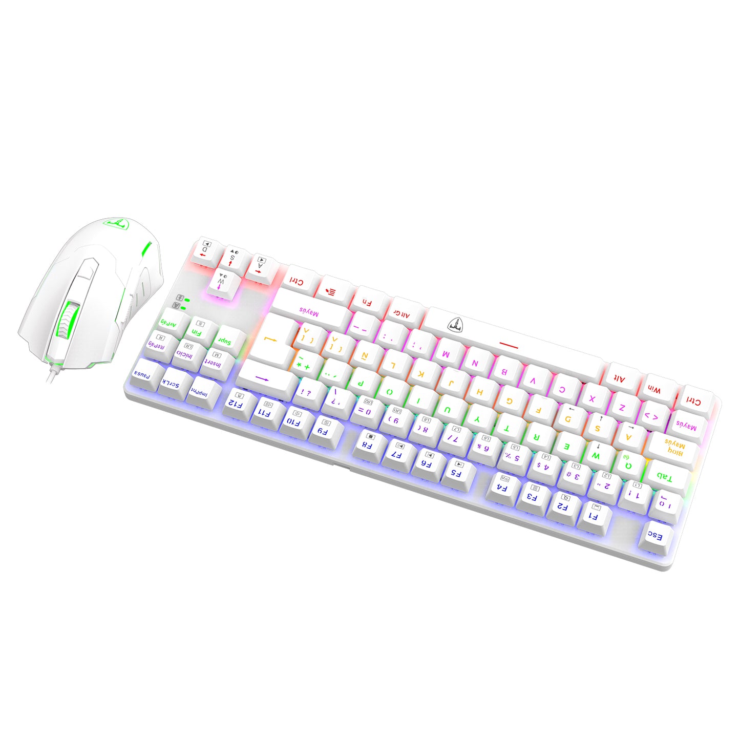 COMBO TECLADO Y MOUSE T-DAGGER ADVANCE FORCE WHITE T-TGS005