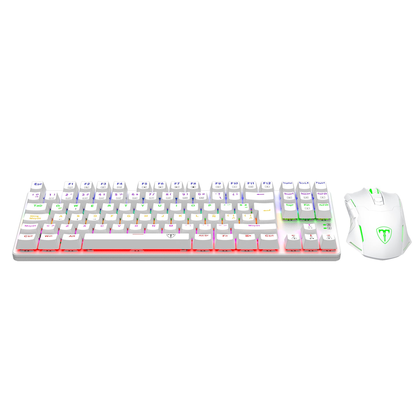 COMBO TECLADO Y MOUSE T-DAGGER ADVANCE FORCE WHITE T-TGS005