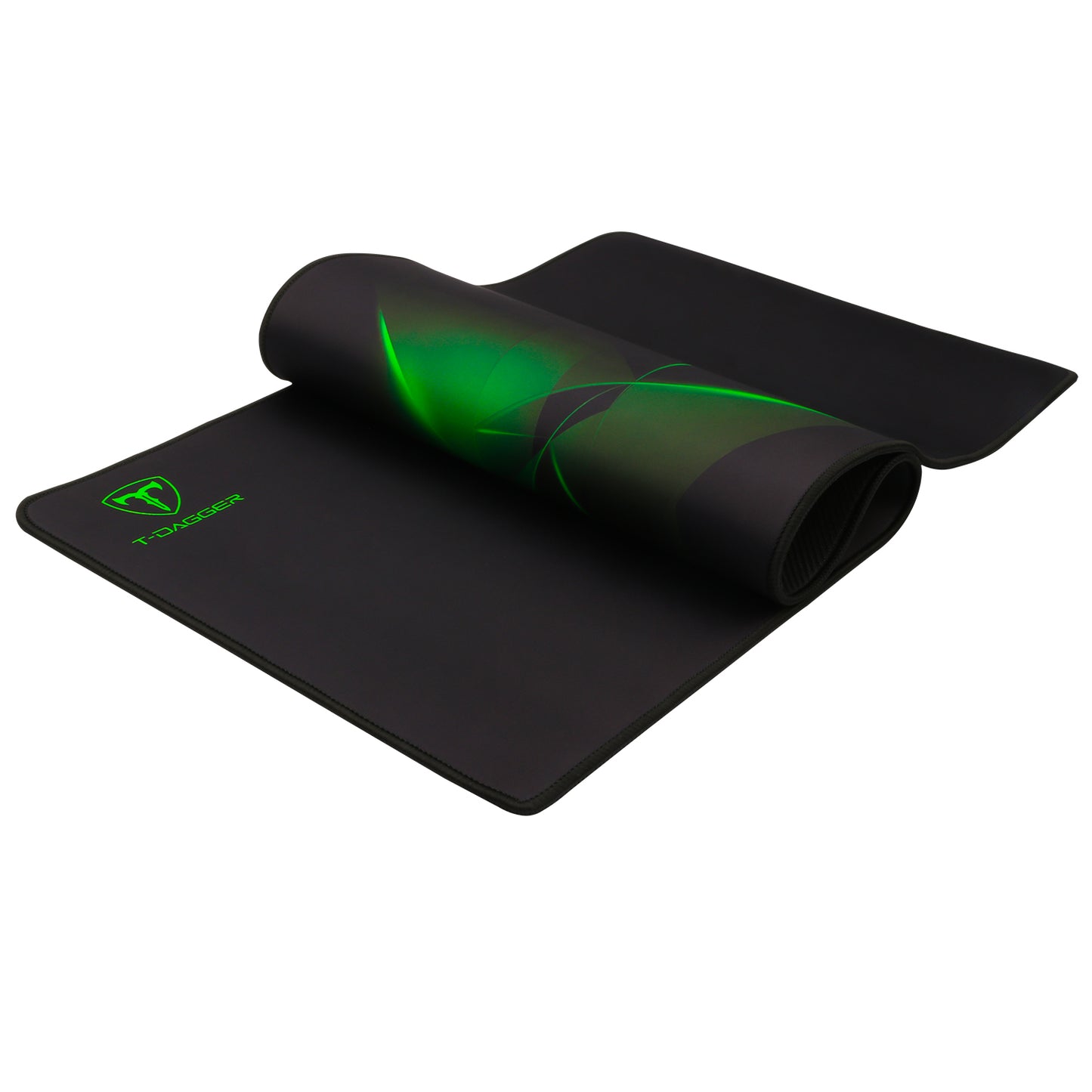 ALFOMBRILLA T-DAGGER GEOMETRY L NEGRO-VERDE 78X30 CMS T-TMP301