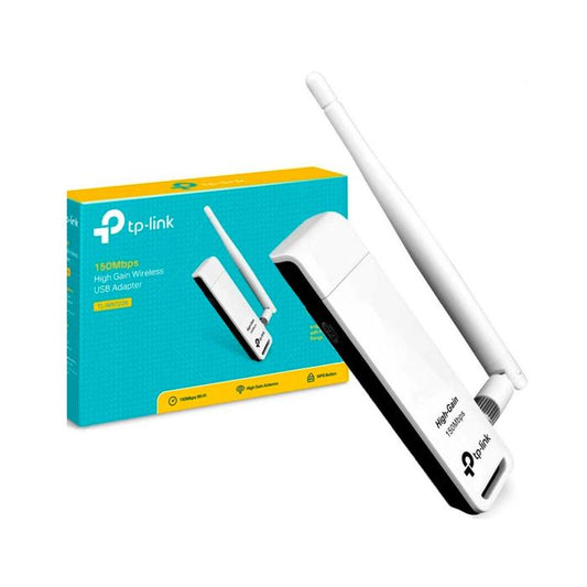 TARJETA DE RED USB INALAMBRICA TP-LINK 150MBPS 802.11N/G/B ANTENA DESMONTABLE 4DBI TL-WN722N