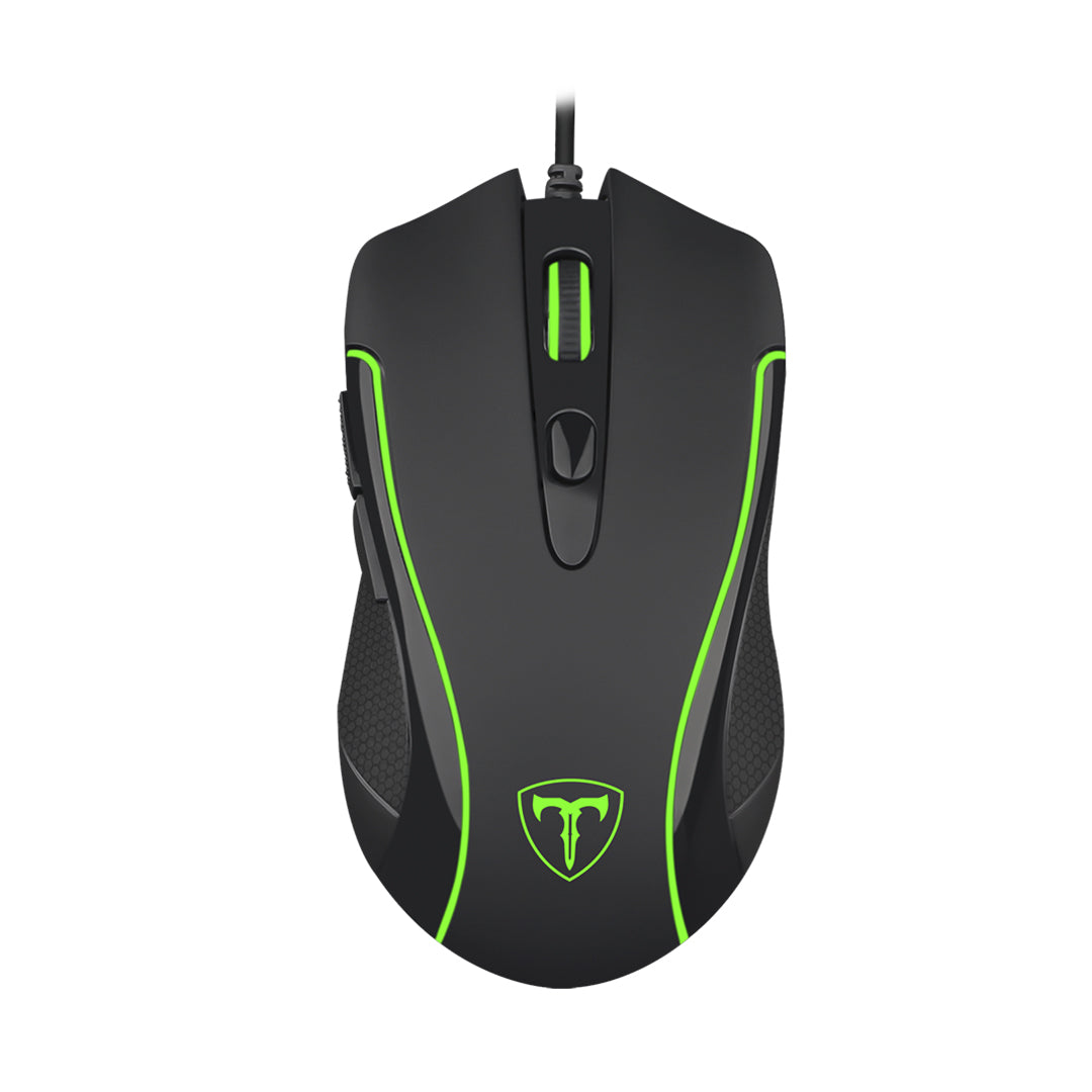 MOUSE T-DAGGER PRIVATE ALAMBRICO RGB NEGRO 3200 DPI T-TGM106