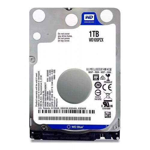 DISCO DURO INTERNO WD BLUE 1TB 2.5"SATA III 5400RPM WD10SPZX