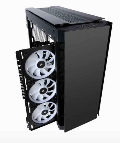 GABINETE CORSAIR (CC-9011139-WW) OBSIDIAN 500D RGBSE PREMIUM NEGRO VENT. CRISTAL ATX