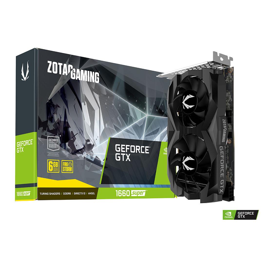 TARJETA DE VIDEO ZOTAC (ZT-T16620D-10M) GTX 1660SUPER AMP! EDITION 6GB GDDR6,192BIT,DP*3,HDMI
