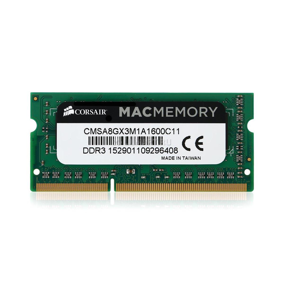 MEMORIA RAM SODIMM CORSAIR CMSA8GX3M1A1333C9 8GB DDR3 1333 MHZ, MAC