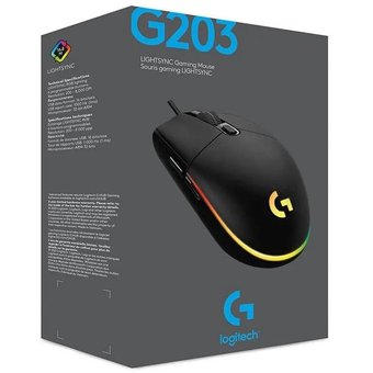 MOUSE LOGITECH G G203 RGB LIGHTSYNC 8000DPI 6BOT 910-005793