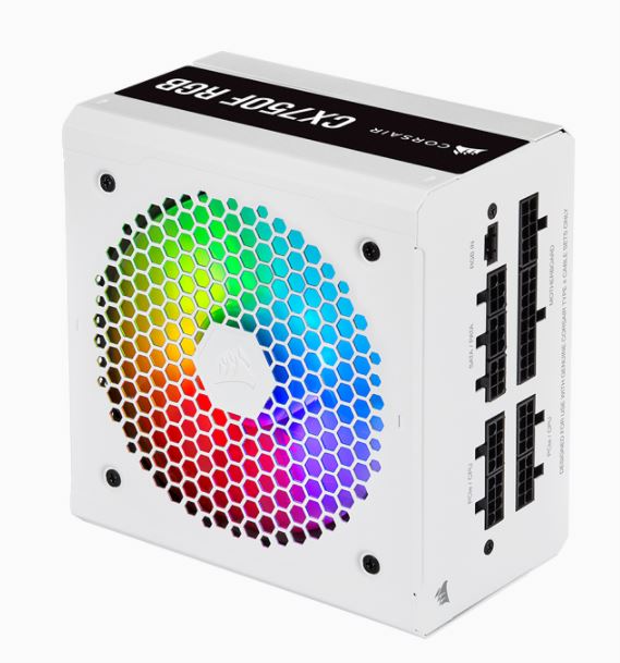 FUENTE DE PODER CORSAIR CX750F RGB 750W 80 PLUS BRONCE ATX BLANCA CP-9020227-NA