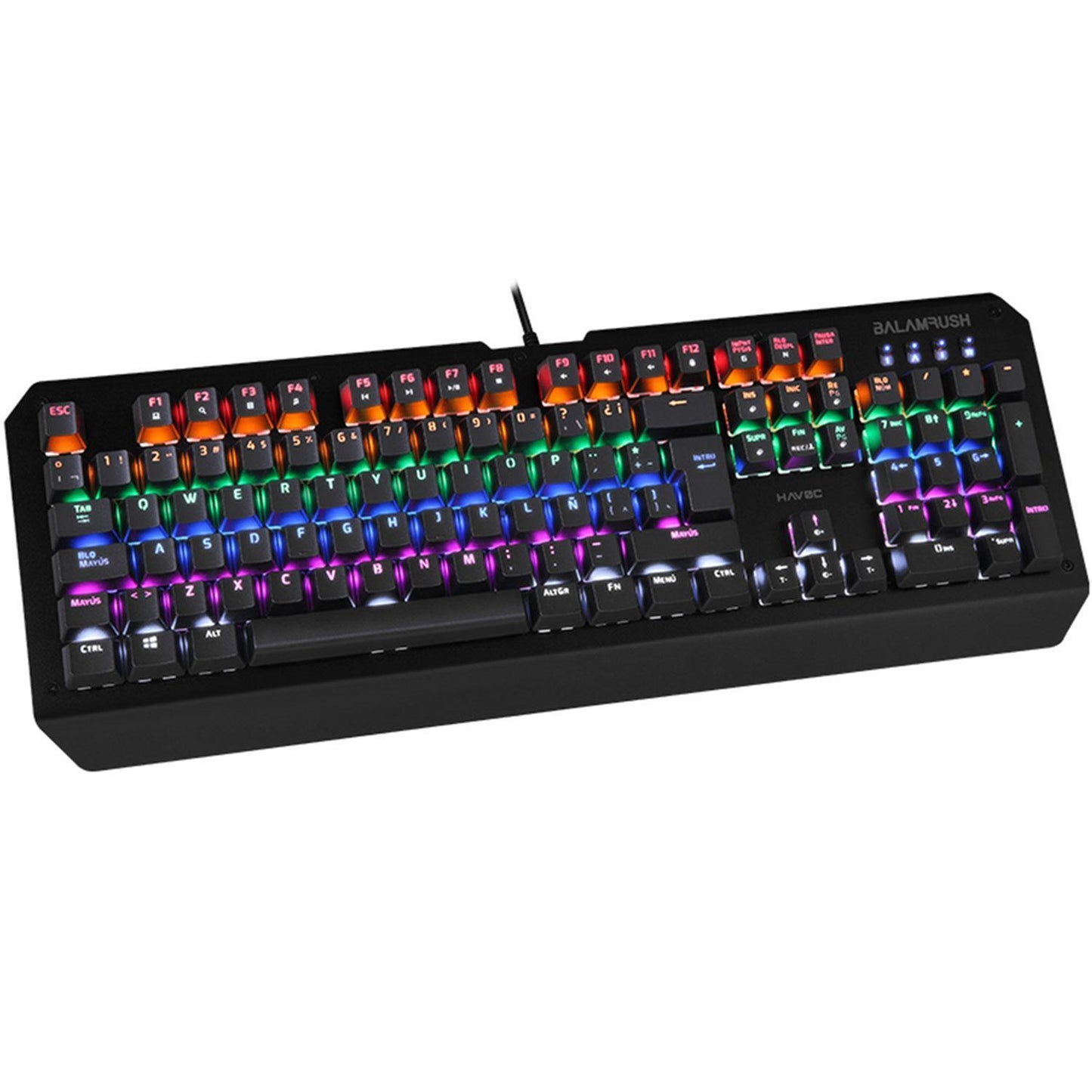 TECLADO BALAM RUSH 6 COLORES NEGRO-HAVOC BR-929660