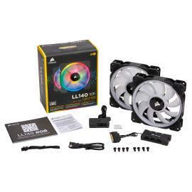 VENTILADOR CORSAIR LL140 RGB DUAL LIGHT TWIN W/LNPRO CO-9050074-WW