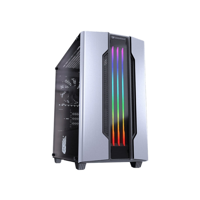 GABINETE COUGAR GEMINI M SILVER CRISTAL TEMPLADO RGB M-ATX 385TMB0.0002