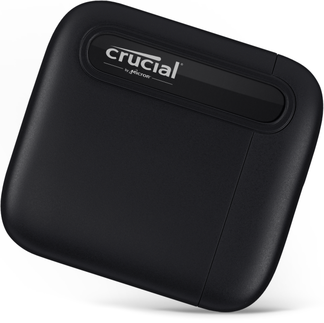 UNIDAD ESTADO SOLIDO EXTERNA CRUCIAL 500GB X6 USB 3.2 USB-C NEGRO PORTABLE CT500X6SSD9