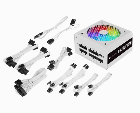 FUENTE DE PODER CORSAIR CX750F RGB 750W 80 PLUS BRONCE ATX BLANCA CP-9020227-NA