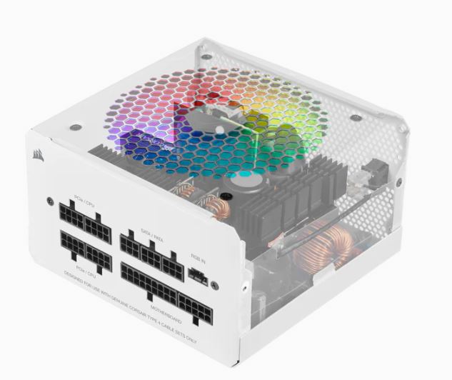 FUENTE DE PODER CORSAIR CX750F RGB 750W 80 PLUS BRONCE ATX BLANCA CP-9020227-NA