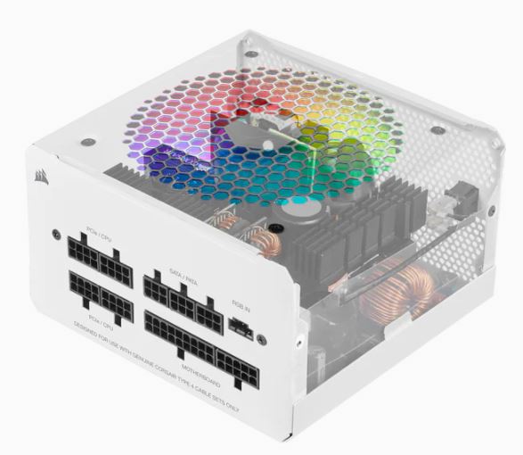 FUENTE DE PODER CORSAIR CX650F RGB 650W 80 PLUS BRONCE ATX BLANCA CP-9020226-NA