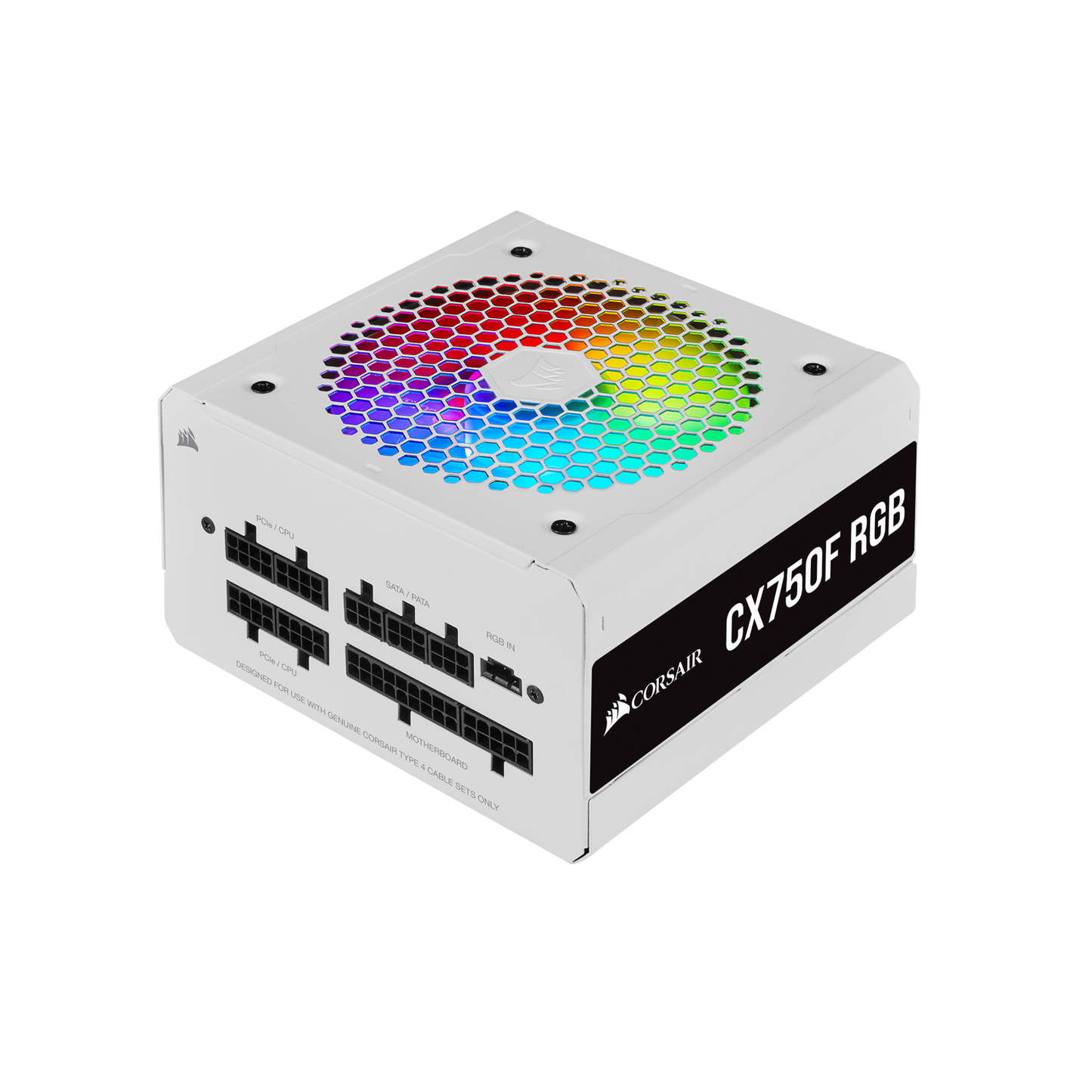FUENTE DE PODER CORSAIR CX750F RGB 750W 80 PLUS BRONCE ATX BLANCA CP-9020227-NA