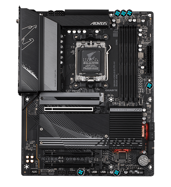TARJETA MADRE GIGABYTE B650 AORUS ELITE AX AM5 4xDDR5 ATX