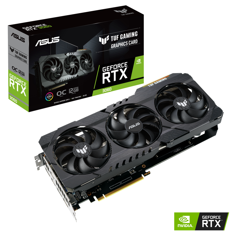 TARJETA DE VIDEO ASUS TUF GAMING GEFORCE RTX 3060 V2 OC 12GB GDRR6 TUF-RTX3060-O12G-V2-GAMING
