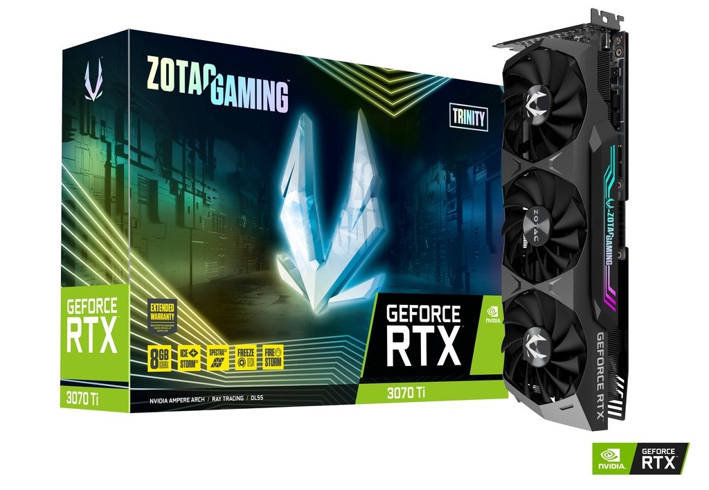 TARJETA DE VIDEO ZOTAC GEFORCE RTX 3070Ti TRINITY 8GB GDDR6X 256BITS ZT-A30710D-10P