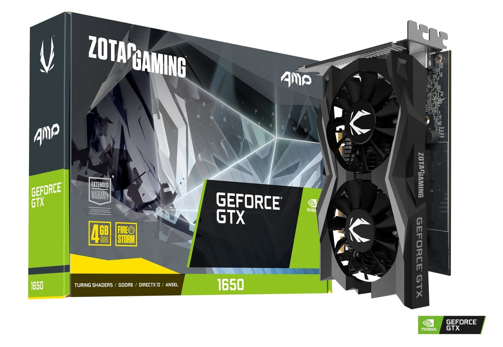 TARJETA DE VIDEO ZOTAC GEFROCE GTX 1650 AMP 4GB DDR6 ZT-T16520D-10L