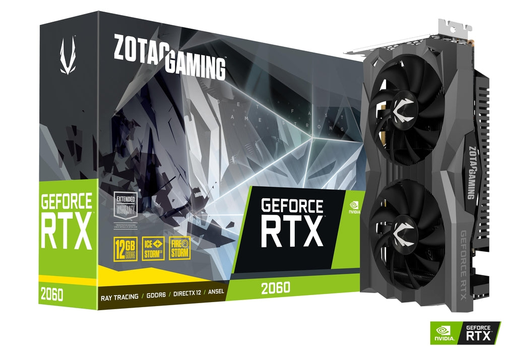 TARJETA DE VIDEO ZOTAC GEFOCE RTX 2060 TWIN FAN 12GB GDDR6 ZT-T20620F-10M