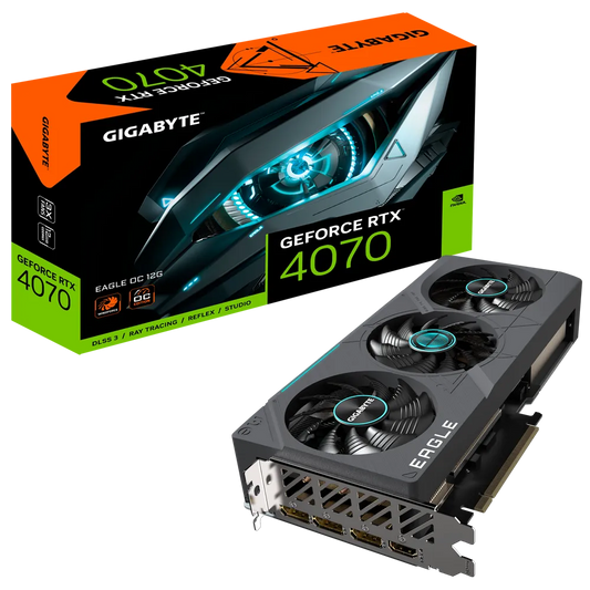 TARJETA DE VIDEO GIGABYTE GEFORCE RTX 4070 12GB GDDR6 3FAN GV-N4070EAGLE OC-12GD