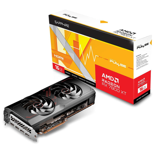 TARJETA DE VIDEO SAPPHIRE (11330-02-20G) PULSE RADEON RX 7800 XT, 16GB GDDR6, 2430MHZ, 2*DP, 2*HDMI