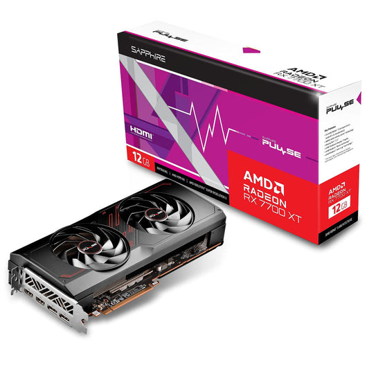 TARJETA DE VIDEO SAPPHIRE (11335-04-20G) PULSE RADEON RX 7700 XT, 12GB GDDR6, 2544MHZ, 2*DP, 2*HDMI