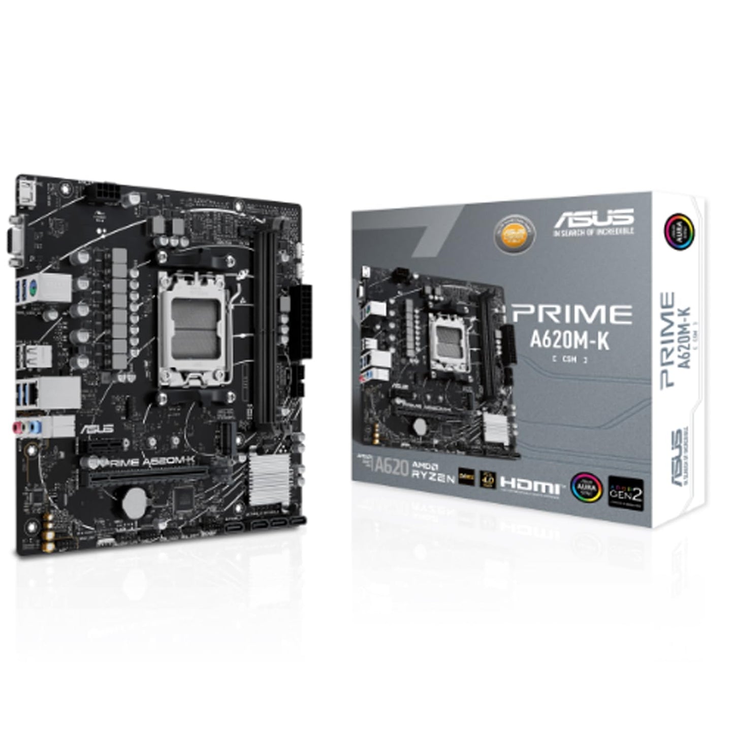 TARJETA MADRE ASUS PRIME A620M-K-CSM AM5 2xDDR5 HDMI VGA PCIE4.0 M.2 MATX