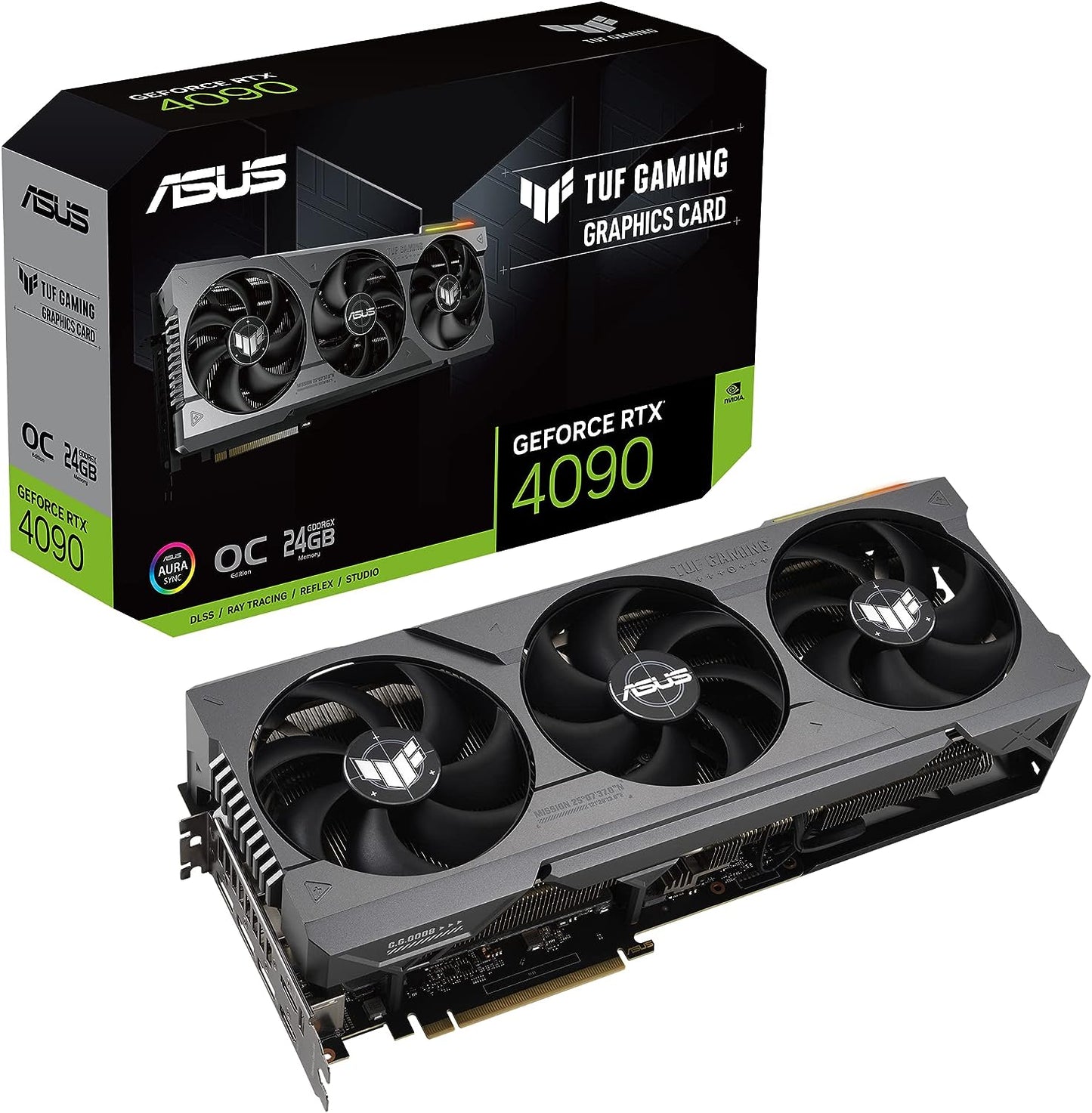 TARJETA DE VIDEO ASUS TUF GAMING OC GEFORCE RTX 4090 24GB GDDR6X 384BIT PCIE4.0 TUF-RTX4090-O24G-OC-GAMING