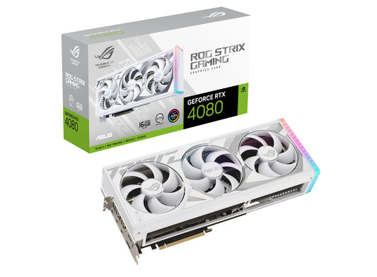 TARJETA DE VIDEO ASUS ROG STRIX WHITE GEFORCE RTX 4080 16GB GDDR6X 256BITS PCIE4.0 ROG-STRIX-RTX4080-16G-WHITE