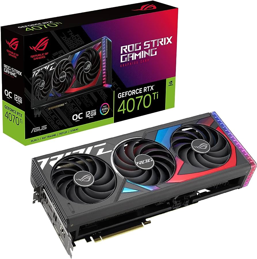 TARJETA DE VIDEO ASUS ROG STRIX GAMING GEFORCE RTX 4070Ti 12GB GDDR6X OC EDITION 192BITS PCIE4.0 ROG-STRIX-RTX4070TI-O12G-GAMING