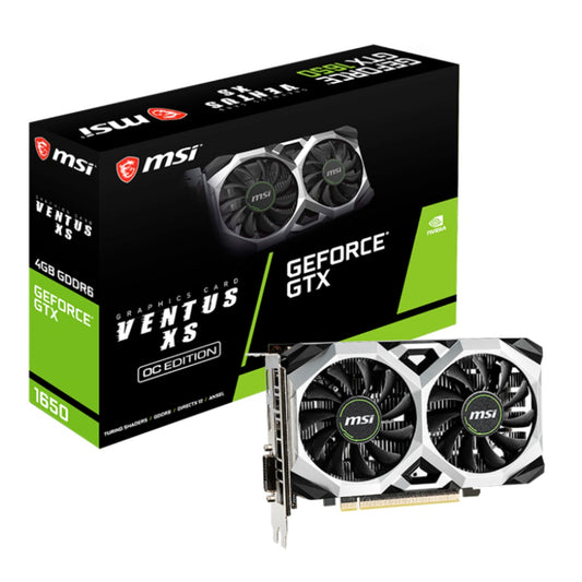 TARJETA DE VIDEO MSI NVIDIA GTX 1650 DUAL FAN 4GB GDDR6 DP 1.4 HDMI2.0B