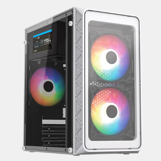 GABINETE ACTECK DOOM PRO CRYSTAL GI730C 3VENT RGB MATX AC-939232