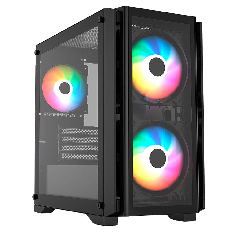 GABINETE BALAM RUSH CARBONO CRYSTAL NEGRO 4000C MATX USB3 CRISTAL 3VENT BR-938877