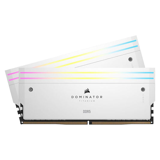 MEMORIA RAM CORSAIR 32GB DDR5 (2X16GB) 6000MHZ DOMINATOR TITANIUM BLANCO CL30 CMP32GX5M2B6000C30W