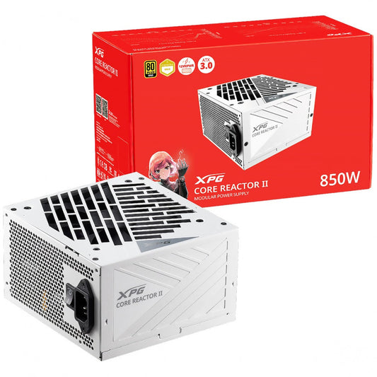 FUENTE DE PODER XPG CORE REACTOR 80 PLUS GOLD 24-PIN ATX 120MM 850W COLOR BLANCO (COREREACTORII850G-WHCUS)