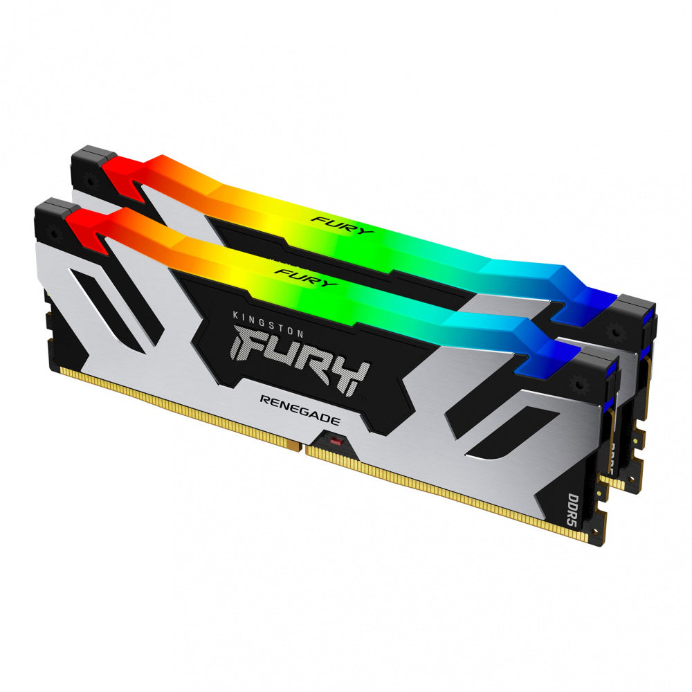 MEMORIA RAM KINGSTON FURY RENEGADE RGB XMP 32GB (2X16) DDR5 6400MHZ CL32 KF564C32RSAK2-32