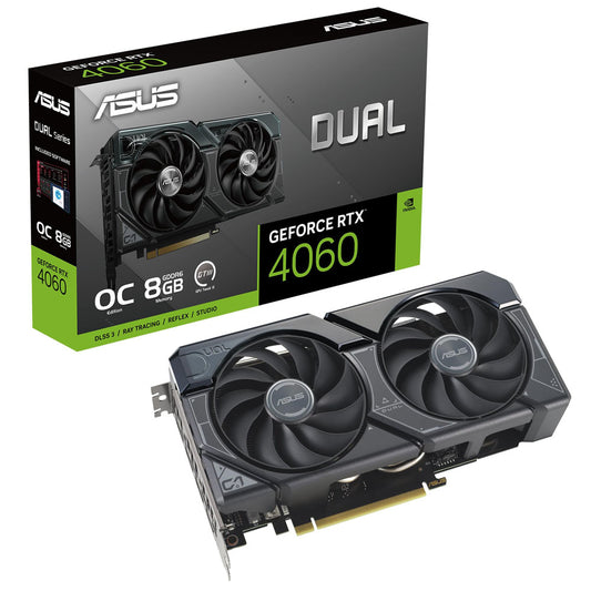 TARJETA DE VIDEO ASUS (DUAL-RTX4060-O8G-V2) DDR6 128BIT PCIE4 DOBLE VENT