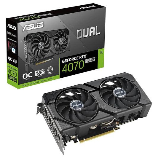 TARJETA DE VIDEO ASUS (DUAL-RTX4070S-O12G-EVO)DDR6 192 BIT,PCI-E 4.0,HDMI,3*DP,DUAL FAN