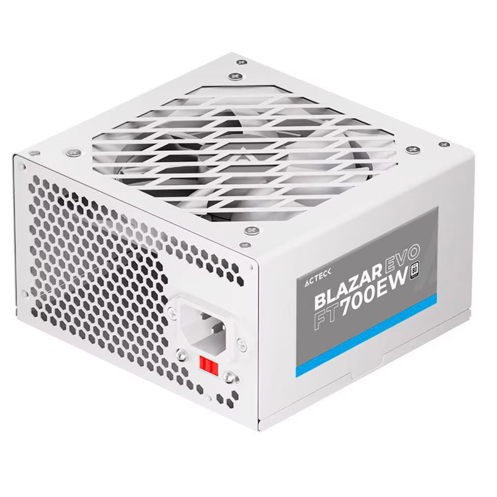 FUENTE DE PODER ACTECK (ES-05004EB) FT700EW,700W,24 PINES,4 SATA,2 MOLEX,VENT 120MM,BLANCO