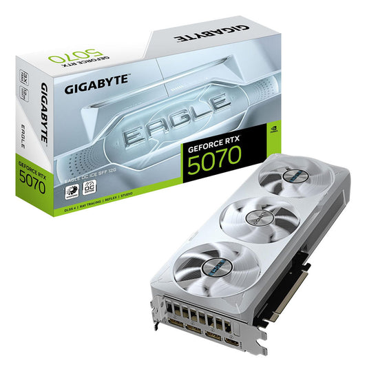 TARJETA DE VIDEO GIGABYTE (GV-N5070EAGLEOC ICE-12GD) RTX 5070,12GB GDDR7,PCIE 5.0,HDMI,3*DP,3 FAN