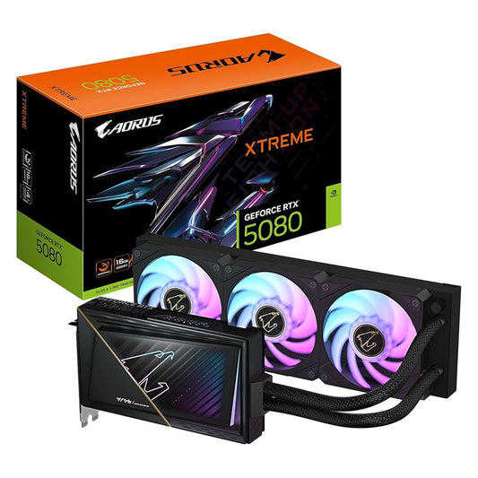 TARJETA DE VIDEO GIGABYTE (GV-N5080AORUSX W-16GD) RTX 5080 XTREME WATERFORCE 16GB GDDR7 PCIE5 HDMI,3*DP,3FAN