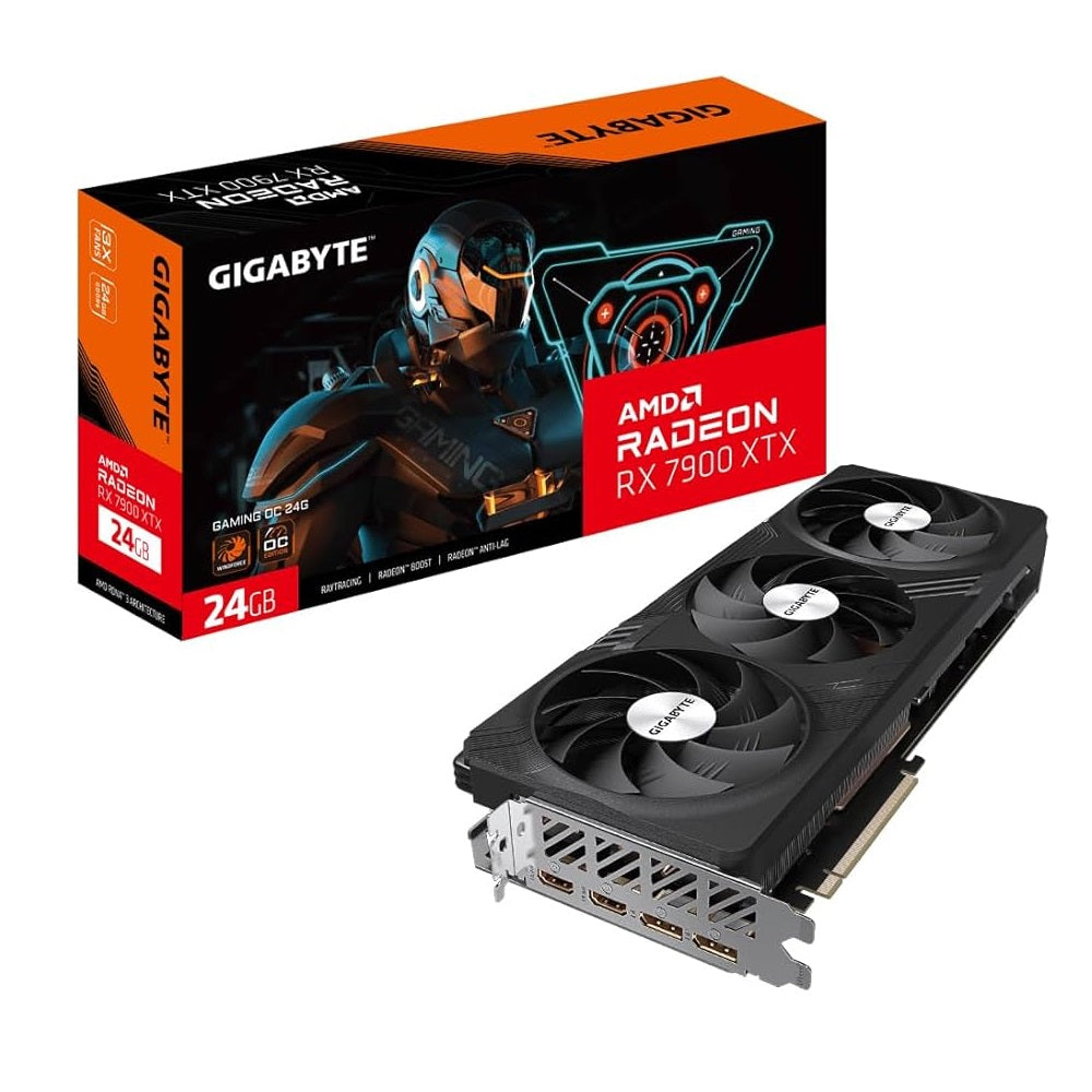 TARJETA DE VIDEO GIGABYTE AMD RADEON RX 7900 XTX/PCIE X16 4.0/24GB/GDDR6/2XDP/2XHDMI 2.1/GAMA ALTA/GAMER